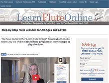 Tablet Screenshot of learnfluteonline.com